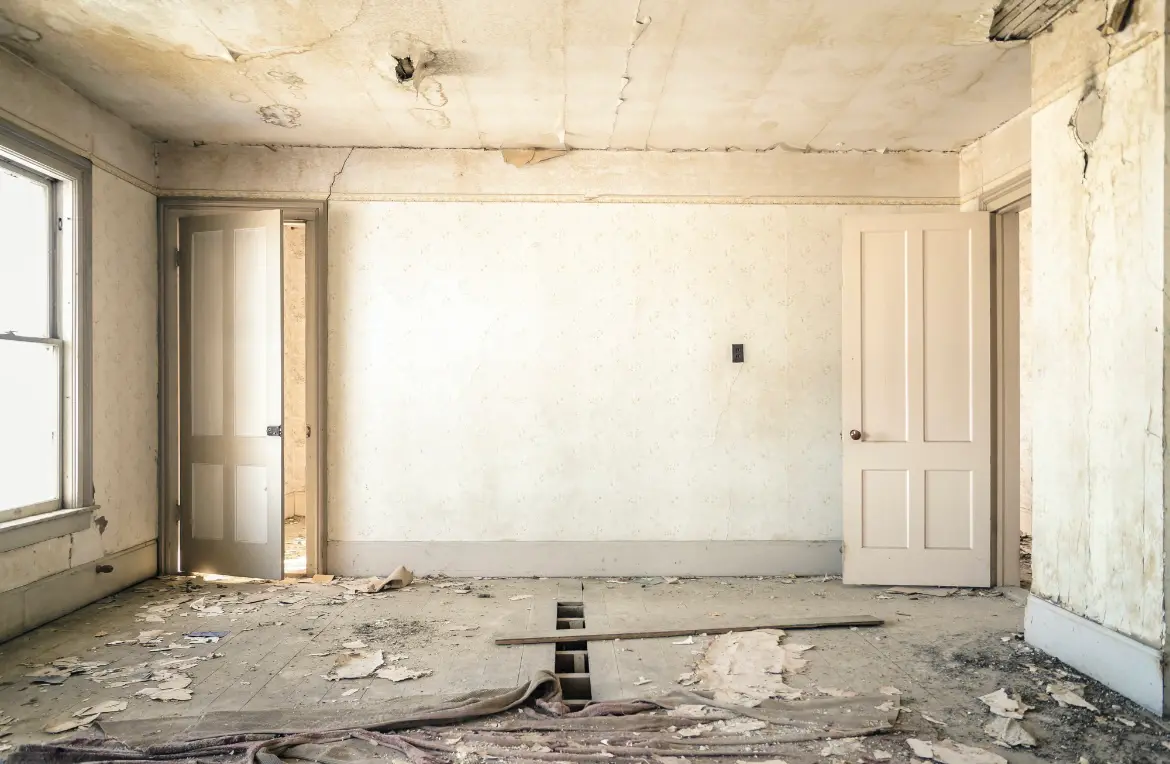 Waste disposal crew managing a cleanout project in Bayou Blue